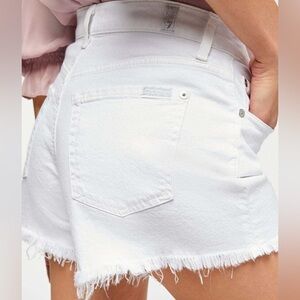 7 FOR ALL MANKIN Monroe Cutoff Button Fly Denim Shorts